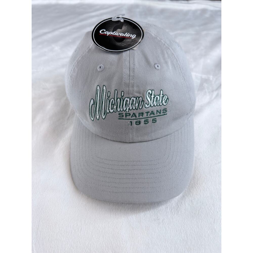 Michigan State Spartans 1855 Adjustable Hat Cap Gray NWT